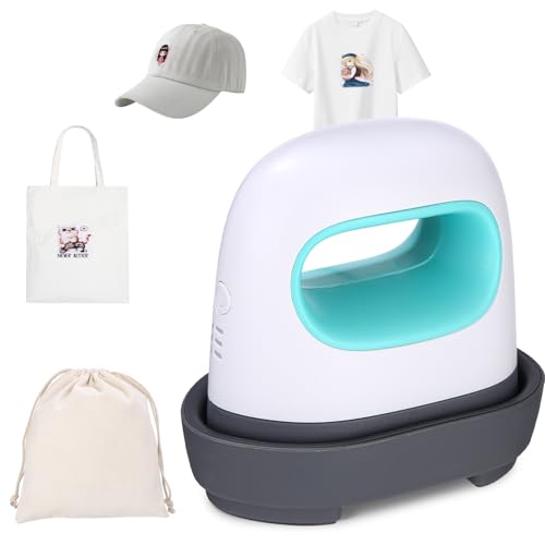 Mini Heizpresse grün, Plotter Maschine Transferpresse mit Isoliertem Sicherheitssockel, Bügelpresse für T-Shirts, Schuhe, DIY, Kleine HTV-Vinylprojekte (grün) von LEAZZLE