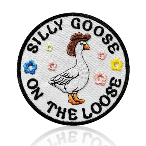 Funny Goose on The Loose Morale Patch | 8 cm bestickte Militär-Patches mit Klettverschluss, niedliche Tiere, DIY-Meme, taktische Patches für Rucksäcke, Hundegeschirr, Armee-Westen, Jacken, Jeans, von LEBEIGHT