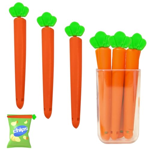 LEBKFT 5er-Pack Lebensmittelbeutel-Clips mit magnetischer Aufbewahrungsbox, wiederverwendbare Verschlussclips für Lebensmittelaufbewahrung, Kunststoff-Versiegelungen für Snacks, Gefrierschrank von LEBKFT
