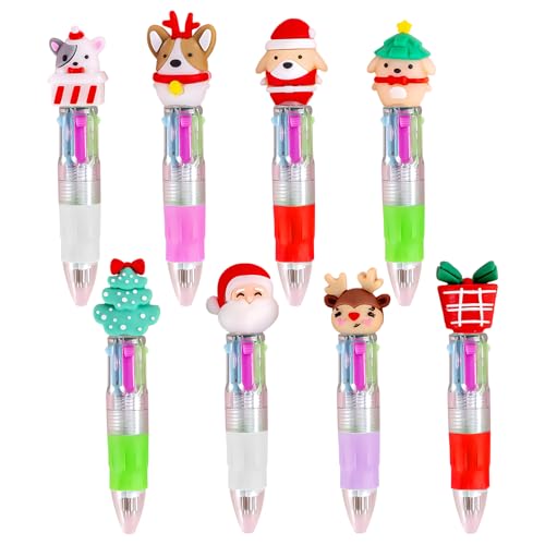 LEBKFT 8 Stück Weihnachts Kugelschreiber 4-in-1 Mehrfarbiger Einziehbarer Shuttle Stift Gelstifte Kugelschreiber für Strumpffüller Gastgeschenke Schule Zuhause Büro Schreibwaren Zubehör LEBKFT 8 Stück Weihnachts Kugelschreiber 4-in-1 Mehrfarbiger Einziehbarer Shuttle Stift Gelstifte Kugelschreiber für Strumpffüller Gastgeschenke Schule Zuhause Büro Schreibwaren Zubehör von LEBKFT