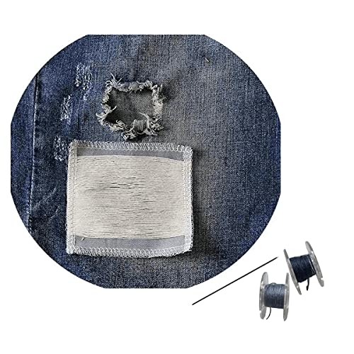 DIY Nähen auf Jeans Handwerk Dekoration Zubehör, Muster Baumwolle Flicken mit Nähset für Jacken Jeans (11,9 x 8,1 cm) von LEBONCIN
