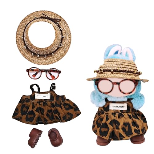 Kleidung für Labubu, handgefertigtes Set für Labubo-Kleidung 15cm/17cm Puppe, Premium Puppen-Outfit mit Zubehör, 4 Stück stilvolle Puppenkleidung für Labobo Zubehör von LECOYOYO