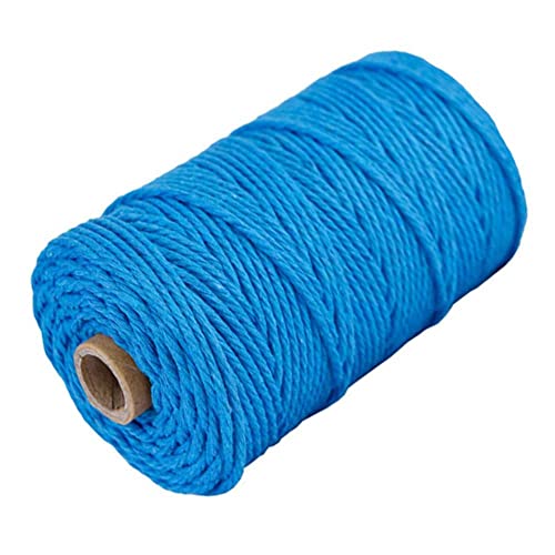 Makramee-Baumwollkordel, 4-lagig, gedrehtes Makramee-Garn, 3 mm x 220 m, natürliche Baumwollkordel, perfektes Makramee-Zubehör für Makramee-Pflanzenaufhänger, Bastelarbeiten, Königsblau, 3 mm x 220 m Makramee-Baumwollkordel, 4-lagig, gedrehtes Makramee-Garn, 3 mm x 220 m, natürliche Baumwollkordel, perfektes Makramee-Zubehör für Makramee-Pflanzenaufhänger, Bastelarbeiten, Königsblau, 3 mm x 220 m von LECZIVOEN
