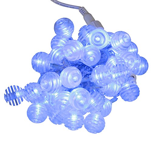LED-Highlights Party-Lichterkette Rillen Kugel 6,5 m 50 LED blau Außen IP44 Strom Partybeleuchtung Sommer Deko Balkon Garten LED-Highlights Party-Lichterkette Rillen Kugel 6,5 m 50 LED blau Außen IP44 Strom Partybeleuchtung Sommer Deko Balkon Garten von LED-Highlights