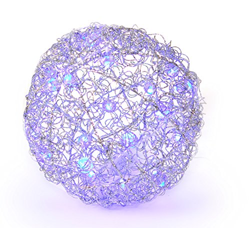LED Leuchtkugel Dekokugel 25 cm Metall Silber 20 LED Blau, Weihnachtsdeko Fenster, Dekoration Weihnachten Weihnachtsbeleuchtung Innen Fenster LED Leuchtkugel Dekokugel 25 cm Metall Silber 20 LED Blau, Weihnachtsdeko Fenster, Dekoration Weihnachten Weihnachtsbeleuchtung Innen Fenster von LED-Highlights