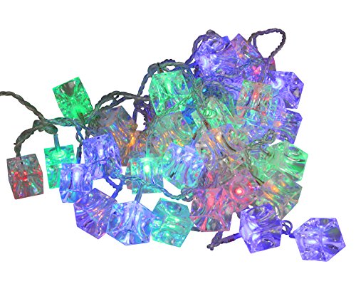 LED Lichterkette Würfel 6,5 m 50 LED bunt multicolor Außen IP44 Partylichterkette Partylicht Partybeleuchtung Partyleuchte Strahler von LED-Highlights