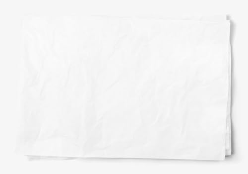 Ledeo Silk Tissue, Seidenpapier, Einschlagpapier, Bastelpapier 480 Blatt, white, 50x76 cm von LEDEO