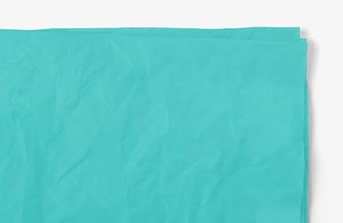 Ledeo Silk Tissue Seidenpapier, Einschlagpapier, Bastelpapier, 480 Blatt, bright turquoise, 50x76 cm von Ledeo