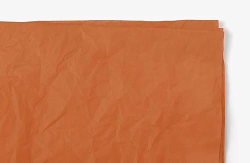 Ledeo Silk Tissue Seidenpapier, Einschlagpapier, Bastelpapier, 480 Blatt, burnt orange, 50x76 cm von Ledeo
