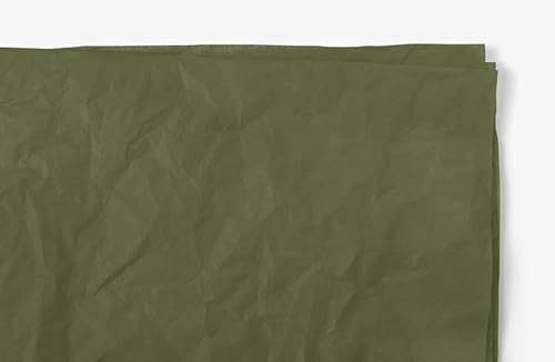 Ledeo Silk Tissue Seidenpapier, Einschlagpapier, Bastelpapier, 480 Blatt, olive, 50x76 cm von LEDEO