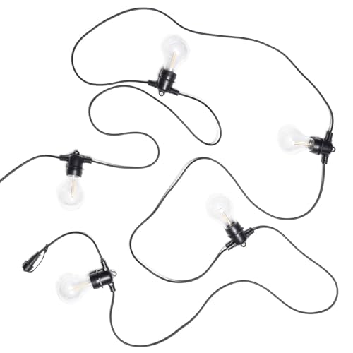 LEDKIA LIGHTING Set Lichterkette Außen 5m Schwarz + 5 LED Glühbirnen Filament E27 24V Schwarz LEDKIA LIGHTING Set Lichterkette Außen 5m Schwarz + 5 LED Glühbirnen Filament E27 24V Schwarz von LEDKIA LIGHTING