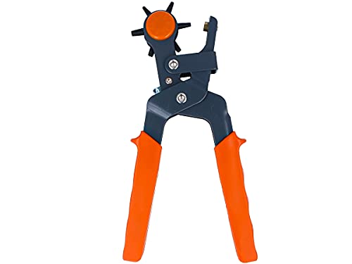 Lochzange, Gurtlocher, Lochzange, Lochzange für Gürtel und Leder, 6 Lochgrößen, Kunststoff, Orange Lochzange, Gurtlocher, Lochzange, Lochzange für Gürtel und Leder, 6 Lochgrößen, Kunststoff, Orange von LEDLUX