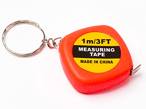 Mini-Maßband, einziehbar, 100 cm oder 40 Zoll, tragbar, mit Schlüsselanhänger, Maßstab Schneidermaße, Farbe sortiert von LEDLUX