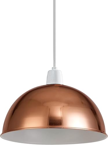 LEDSone Roségold Lampenschirm für Deckenlampenschirme Lichtschirm Deckenleuchte Industriell Ersatzschirm Metall Pendelbeleuchtung Lichtschirm(Roségold) von LEDSone