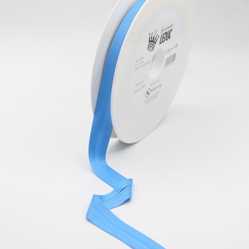 Leduc-ZUBEHÖR Leduc 20 Meter Schrägband-Jersey aus Polyester, 29 Farben, zum Nähen, Doppelfalten 20+8+8 mm, 100% Polyesterqualität, hergestellt in Italien, ideal für alle Anfertigungen (Blau10542) Leduc-ZUBEHÖR Leduc 20 Meter Schrägband-Jersey aus Polyester, 29 Farben, zum Nähen, Doppelfalten 20+8+8 mm, 100% Polyesterqualität, hergestellt in Italien, ideal für alle Anfertigungen (Blau10542) von ACCESSOIRES LEDUC