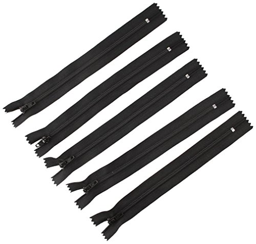 LEDUC (Nylon Reißverschlüsse, Kunststoff, schwarz, 18 cm, 5-teilig von LEDUC