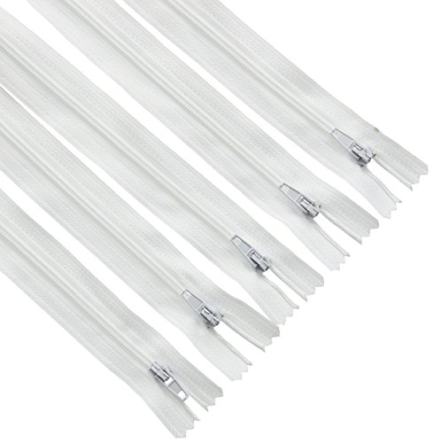 LEDUC (Nylon Reißverschlüsse, Kunststoff, weiß, 15 cm, 5-teilig LEDUC (Nylon Reißverschlüsse, Kunststoff, weiß, 15 cm, 5-teilig von ACCESSOIRES LEDUC