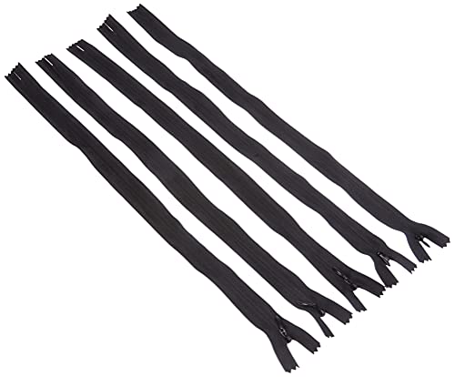 LEDUC (unsichtbar Reißverschluss, Kunststoff, Schwarz, 40 cm, 5-teilig von ACCESSOIRES LEDUC