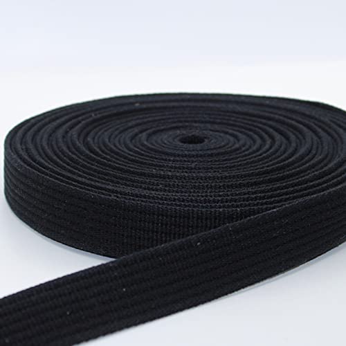 LEDUC 5 Meter Band gerippt Baumwolle 30 mm (schwarz 01) von LEDUC