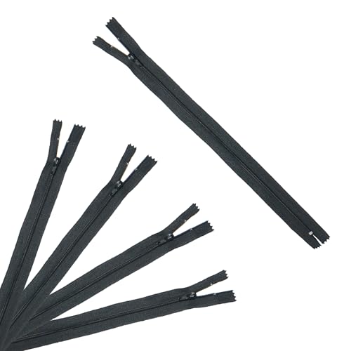 LEDUC 5 Schwarze Nylon-Reißverschlüsse – Größe 15 cm, Kunststoff von LEDUC