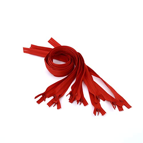 LEDUC RVNAVN3-60-820-10 Trimz RVNAVN3 unsichtbarer Reißverschluss, rot, 60 cm von LEDUC