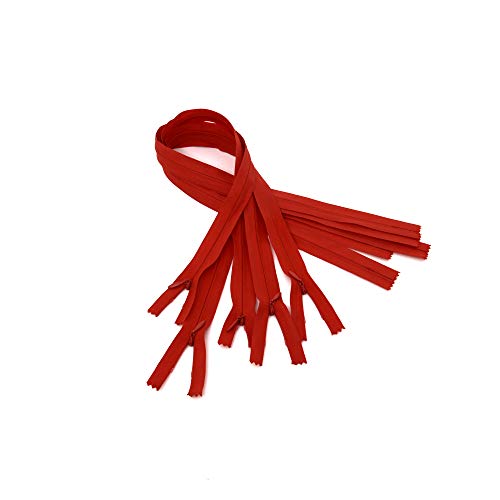 LEDUC RVNAVN3-60-820-5 Trimz Invisible Zip RVNAVN3 Reißverschluss, Nylon, rot, 60 cm von LEDUC