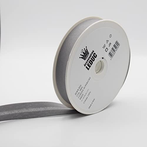 Leduc 20 Meter Schrägband Baumwolle – 30 – zum Nähen, doppelt gefaltet, 8 + 20 + 8 mm, italienische Qualität, Mouse Grey 5599 Leduc 20 Meter Schrägband Baumwolle – 30 – zum Nähen, doppelt gefaltet, 8 + 20 + 8 mm, italienische Qualität, Mouse Grey 5599 von ACCESSOIRES LEDUC