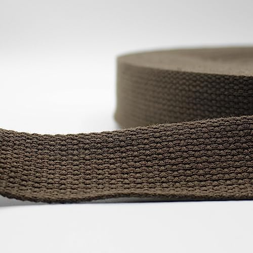 Leduc 3 Meter Gurt aus Baumwolle, für Gepäck, Griff, Tasche, Gürtel, Gurt, Geschirr, Rucksack, Lederwaren, hohe Qualität, Braun (87), 3 cm von LEDUC