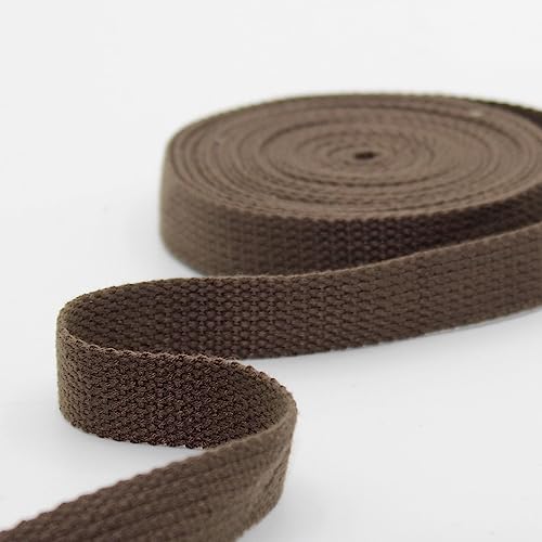 Leduc 3 Meter Gurt aus Baumwolle, für Gepäck, Griff, Tasche, Gürtel, Gurt, Gurt, Gurt, Rucksack, Lederwaren, hohe Qualität, Braun (73), 2,5 cm von LEDUC