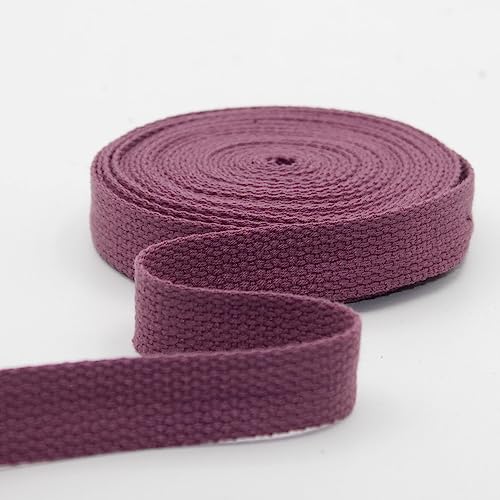 Leduc 3 Meter Gurt aus Baumwolle, für Gepäck, Griff, Tasche, Gurt, Gurt, Gurt, Rucksack, Lederwaren, hohe Qualität, Pflaume (55), 2,5 cm von Tokiso