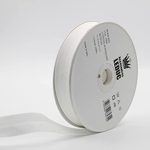Leduc Schrägband, Baumwolle, 20 m, 30 Farben, für Doppelfalten, 8 + 20 + 8 mm, Qualität Italien, Weiß 5500 Leduc Schrägband, Baumwolle, 20 m, 30 Farben, für Doppelfalten, 8 + 20 + 8 mm, Qualität Italien, Weiß 5500 von ACCESSOIRES LEDUC