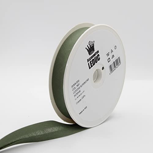 Leduc Schrägband, Baumwolle, 20 m, 30 Farben, für Doppelnähte, 8 + 20 + 8 mm, italienische Qualität, Khaki 5601 Leduc Schrägband, Baumwolle, 20 m, 30 Farben, für Doppelnähte, 8 + 20 + 8 mm, italienische Qualität, Khaki 5601 von ACCESSOIRES LEDUC