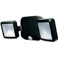 LEDVANCE LED-Außenleuchte mit Dämmerungssensor und Bewegungsmelder Battery LED Spotlight Double, schwarz 10 W von LEDVANCE