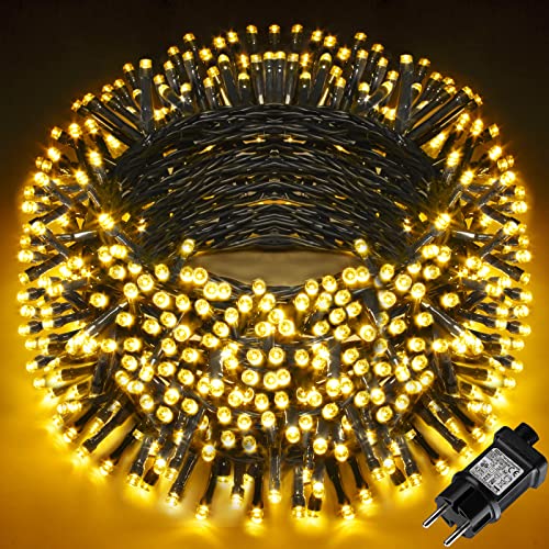 LEDYA LED Lichterkette Außen, 30M 300LED lichterkette Strom mit 8 Leuchtmodis, IP44 Wasserdicht Weihnachtsbeleuchtung innen für Balkon, Garten, Terrasse, Hochzeit, Party, Tannenbaum Deko, Warmweiß von LEDYA