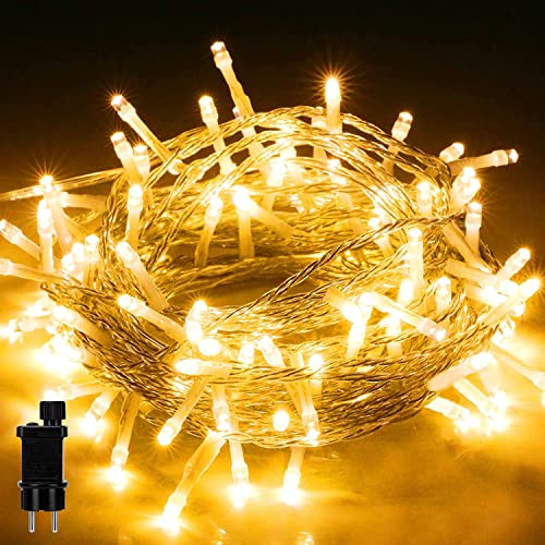 LEDYA Lichterkette Außen, 10M 100 LED Lichterkette Strom Warmweiß mit 8 Modi und Timer, Wetterfest IP44 für Balkon, Garten, Geländer, Weihnachten, Innen, Aussen Dekoration LEDYA Lichterkette Außen, 10M 100 LED Lichterkette Strom Warmweiß mit 8 Modi und Timer, Wetterfest IP44 für Balkon, Garten, Geländer, Weihnachten, Innen, Aussen Dekoration von LEDYA