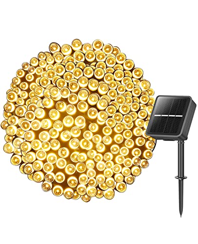 Solar Lichterkette Außen 14M 120 LEDs Lichterketten Aussen Wasserdicht mit 8 Leuchtmodis Lichterkette für Balkon Gartendeko Bäume Terrasse Hochzeiten Weihnachtsbeleuchtung (Warmweiß) ST-2121 von LEDYA
