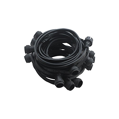 LEDmaxx Illu-11 A, Illu Lichterkette Komplettset 10 m 20 Fassungen fertig montiert verlängerbar, 2000 W, E27, schwarz, 11.5 x 31.5 x 20 cm LEDmaxx Illu-11 A, Illu Lichterkette Komplettset 10 m 20 Fassungen fertig montiert verlängerbar, 2000 W, E27, schwarz, 11.5 x 31.5 x 20 cm von LEDmaxx