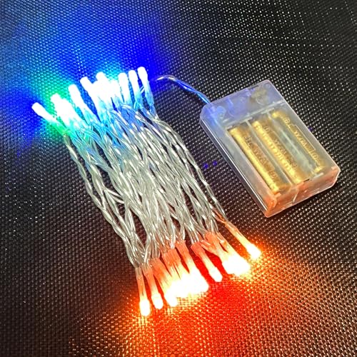 LEECOCO LED Lichterkette Batteriebetrieben, Mehrfarbig,Weihnachtsbeleuchtung, Hochzeitsdeko, Party, Terrasse, Baumdekoration, Halloween, Schlafzimmer (1 Stück 5m 50LEDs Mehrfarbig (Timer)) von LEECOCO
