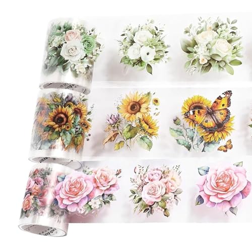 LEELOU 3Rolls Scrapbooking Dekorative Tapeplane Blumenaufkleber Hintergrund Dekoratives Band Für Fotorahmen Skateboardgitarre LEELOU 3Rolls Scrapbooking Dekorative Tapeplane Blumenaufkleber Hintergrund Dekoratives Band Für Fotorahmen Skateboardgitarre von LEELOU
