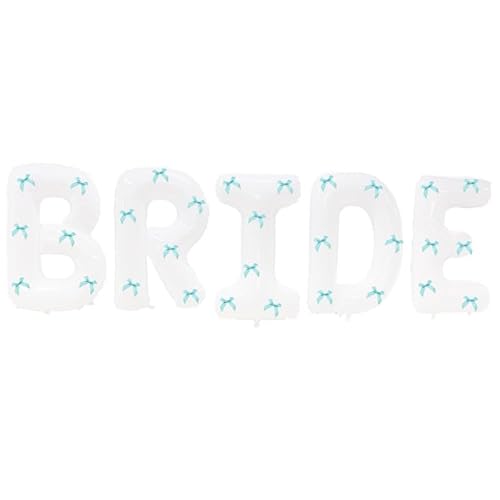 40 Zoll riesige Braut Brief Ballon für Hochzeit Hochzeit Braut Dusche Engagement Braut zu sein Party Dekorationen und Zubehör (Weiß Blau) von LEEMASING