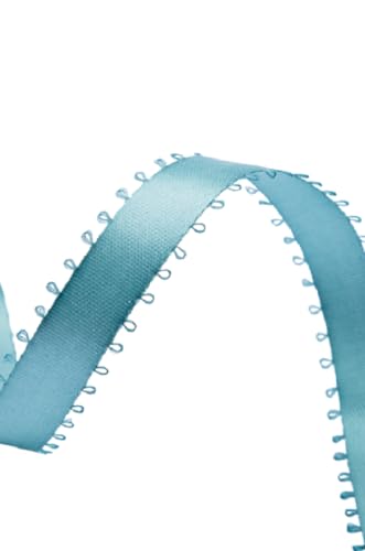 Doppelseitiges Satinband mit Picot-Rand, Kunst und Nähen, für Valentinstag, Hochzeit, Geburtstag, Geschenkverpackung und Party-Dekoration, Hellgrün, 1 Rolle von LEEMASING