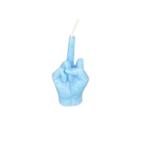Kreative Mittelfingerförmige Geste Duftkerzen Nische Lustige Witzige Geschenke für Festival Hochzeit Requisiten und Einweihungsparty (Blau) von LEEMASING