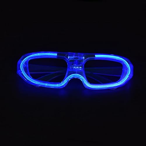 LEEMASING 5 Stück LED-Leuchte quadratische Gläser für Weihnachten, Party, Bar, Nachtclub, Partyzubehör für Erwachsene, Neon-Geburtstagsparty, Gastgeschenke (blau) von LEEMASING