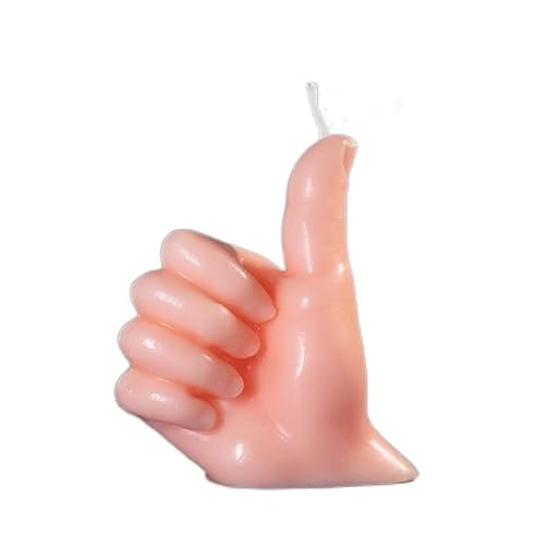 LEEMASING Daumenkerze Fingerförmige Geste Duftkerzen Nische Lustige Witzige Geschenke für Hochzeit Geburtstag Weihnachten Festival (Rosa) von LEEMASING