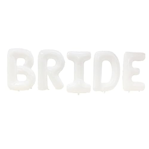 Riesiger Brautbriefballon für Hochzeit, Brautparty, Verlobung, Zukünftige Braut, Party-Dekorationen und Zubehör, 101,6 cm, Weiß von LEEMASING