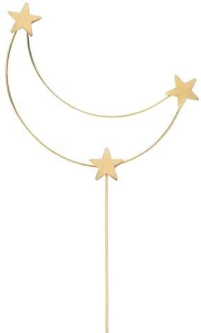 Tortenaufleger Metall Stern Mond Geburtstag Hochzeit Valentinstag Babyparty Babyparty Backen (Gold) von LEEMASING