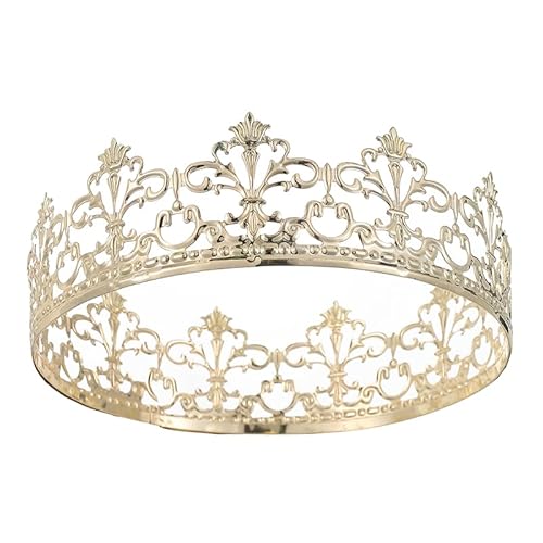 Vintage King Queen Crown Haarschmuck Kuchen Topper für Halloween Cosplay Geburtstag Abschlussball Festzug Party Geremonie Kostüm von LEEMASING