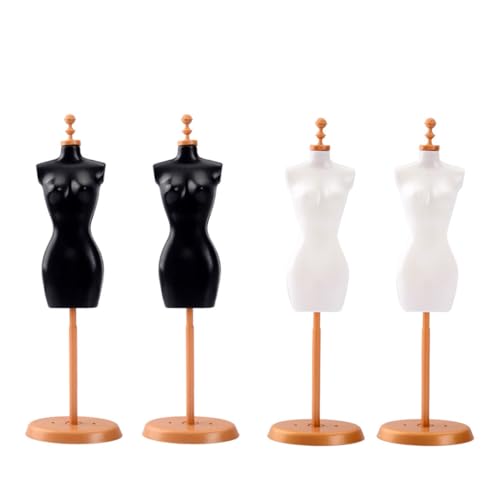 LEEQ 4pcs Schneiderpuppe Weibliche - Puppenkleid Form Schneiderbüste Damenbüste Schaufensterpuppe Puppenkleid Displayhalter Mannequin Modell Puppenständer für DIY Puppenhaus Deko LEEQ 4pcs Schneiderpuppe Weibliche - Puppenkleid Form Schneiderbüste Damenbüste Schaufensterpuppe Puppenkleid Displayhalter Mannequin Modell Puppenständer für DIY Puppenhaus Deko von LEEQ