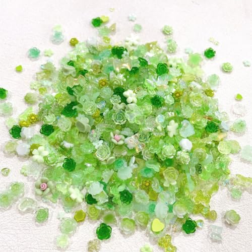 LEEQ Acryl 3D Nagel Charms - 3D Legierung Nailart Anhänger Grün Nail Art Schmuck Strasssteine für Schmetterling Herz Schlange Blume Glitzersteine Zubehör, Etwa 50pcs LEEQ Acryl 3D Nagel Charms - 3D Legierung Nailart Anhänger Grün Nail Art Schmuck Strasssteine für Schmetterling Herz Schlange Blume Glitzersteine Zubehör, Etwa 50pcs von LEEQ