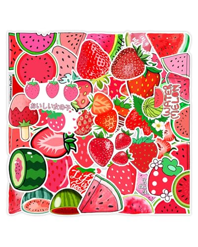 LEEQBCR Erdbeeren Aufkleber 50 Stück Reflektierender Vinyl niedliche Obst Sticker für Wasserflaschen Scrapbook Fahrrad Laptop Gepäck Computer Auto Gitarre,für Mädchen Kinder Teenager LEEQBCR Erdbeeren Aufkleber 50 Stück Reflektierender Vinyl niedliche Obst Sticker für Wasserflaschen Scrapbook Fahrrad Laptop Gepäck Computer Auto Gitarre,für Mädchen Kinder Teenager von LEEQBCR